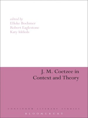 cover image of J. M. Coetzee in Context and Theory